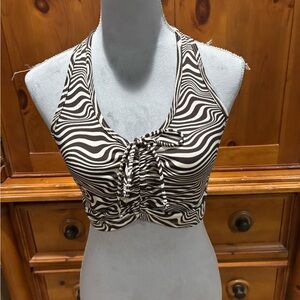 Divided Halter Top, Sz M